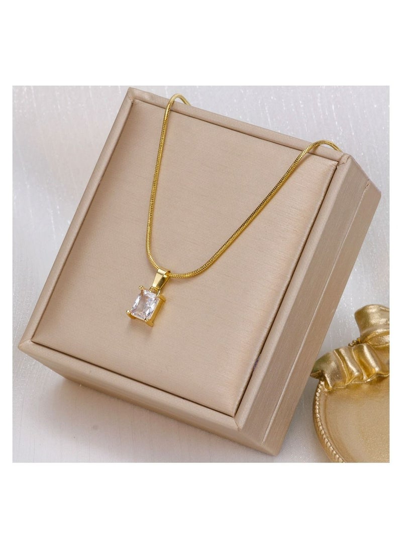 Kenzs 18k Mother of Pearl Snake Necklace - Image 1