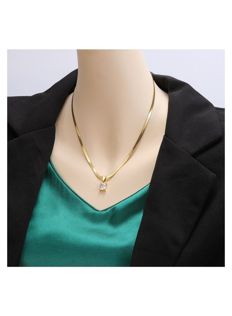 Kenzs 18k Mother of Pearl Snake Necklace - Image 2