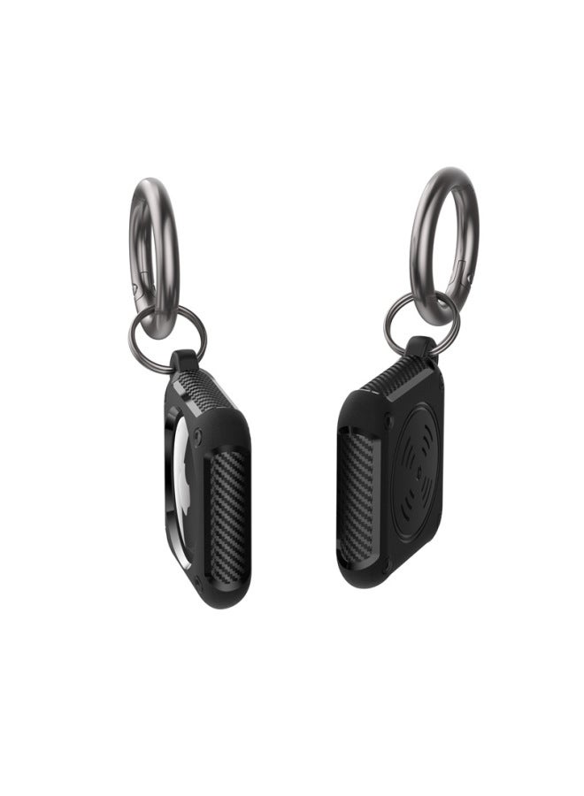 Suitable For Apple Airtag Tracker Anti-lost Device Locator Carbon Fiber Pattern Protective Cover Airtags Protective Shell - Image 3