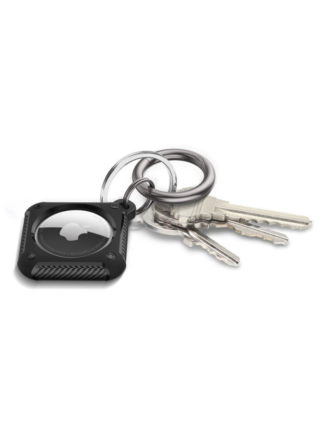 Suitable For Apple Airtag Tracker Anti-lost Device Locator Carbon Fiber Pattern Protective Cover Airtags Protective Shell - Image 2