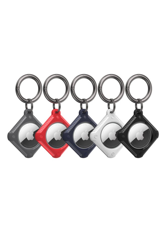 Suitable For Apple Airtag Tracker Anti-lost Device Locator Carbon Fiber Pattern Protective Cover Airtags Protective Shell - Image 5