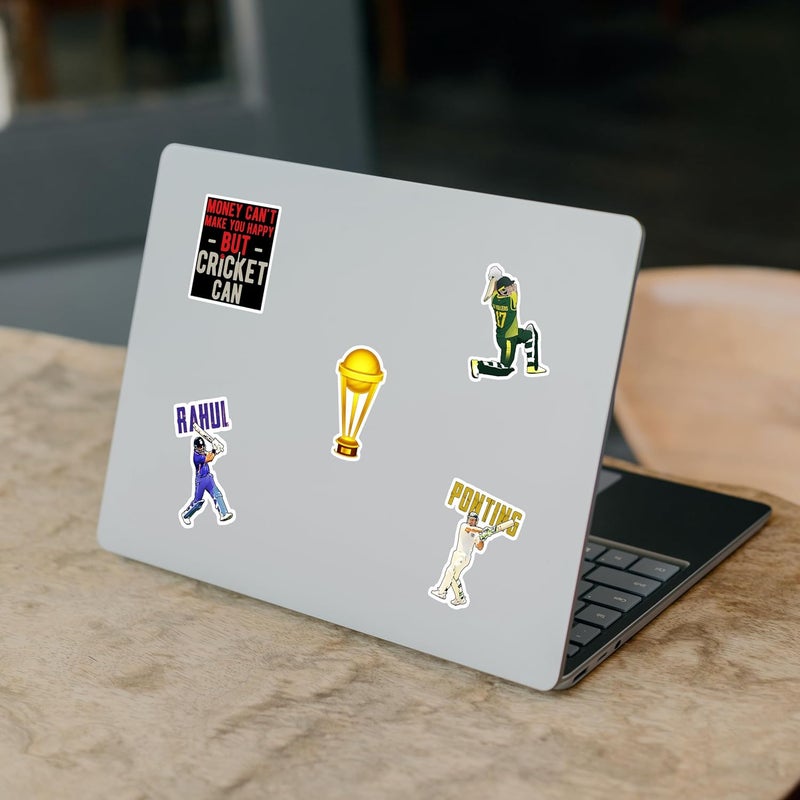 CodersParadise عبوة فينيل تحتوي على 60 ملصق كريكيت لدفتر القصاصات، الكمبيوتر المحمول، المجلة، اليوميات، الجيتار، الهاتف المحمول - ملصق مقاوم للماء وخالي من البقايا، ذاتي اللصق، 3 بوصة - Image 2