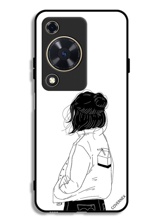 Covernex Huawei Nova Y72S Protective Case Cover Girl Think Very Deep
