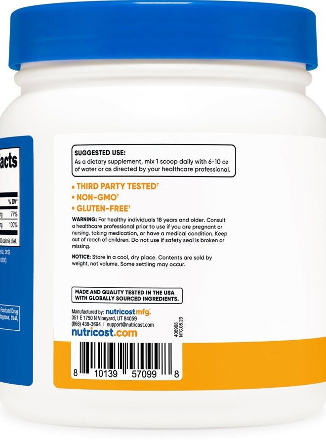 Nutricost Calcium Magnesium Powder (Peach Mango, 60 Servings) - Bone Support, Non-GMO, Gluten Free (from Calcium Citrate and Magnesium Citrate) - Image 4