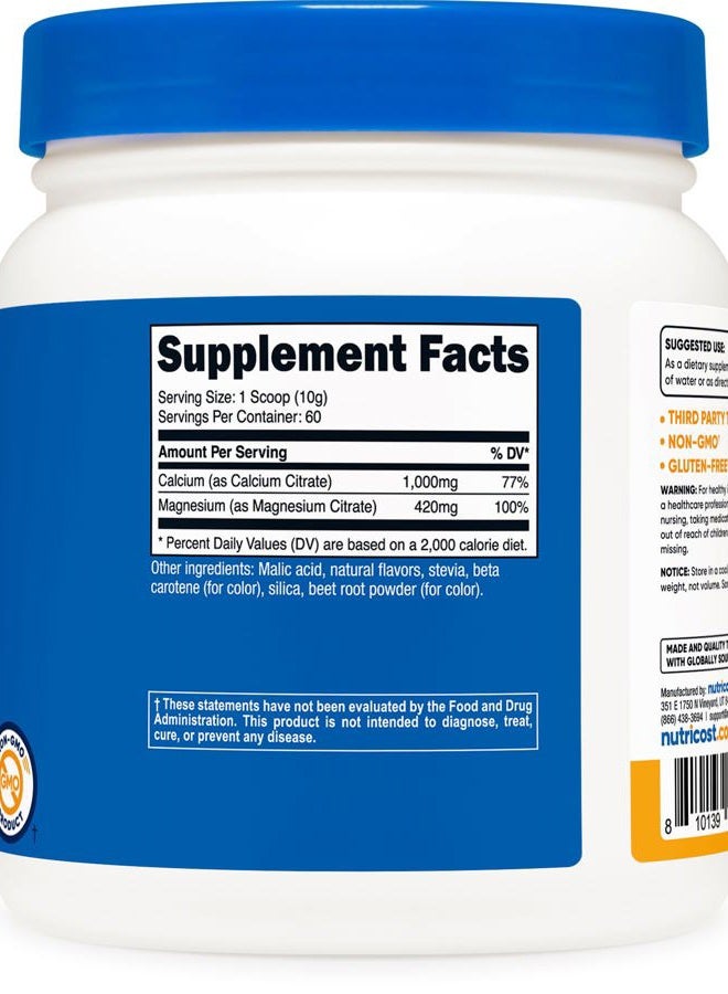 Nutricost Calcium Magnesium Powder (Peach Mango, 60 Servings) - Bone Support, Non-GMO, Gluten Free (from Calcium Citrate and Magnesium Citrate) - Image 5