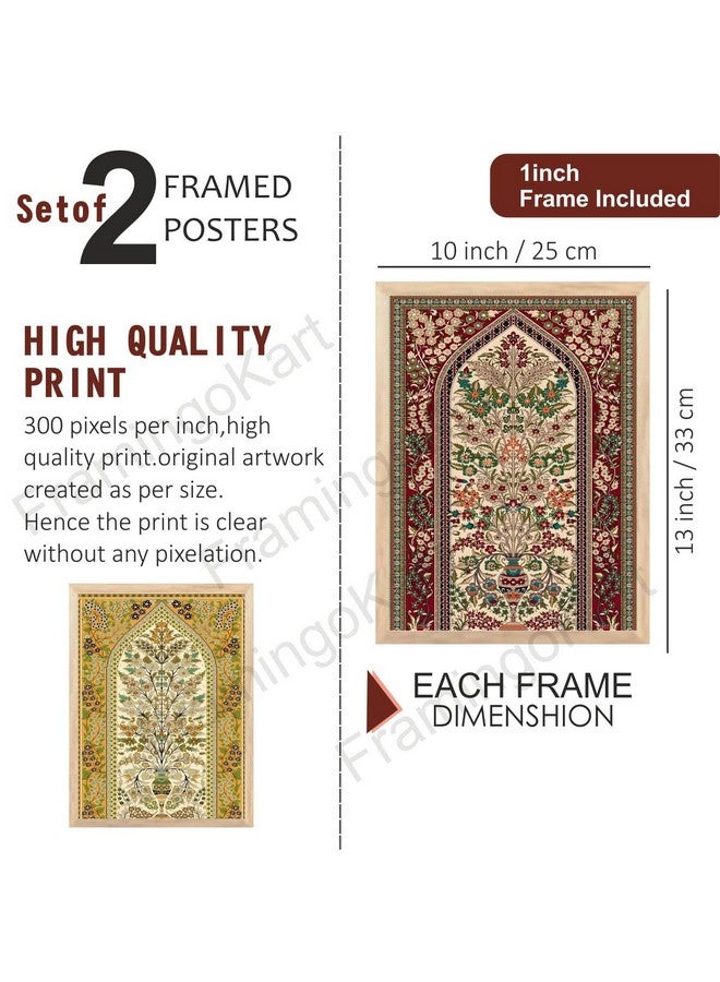 FramingoKart Madhubani Flower Art Premium Digital Paintings with Frame for Home Decoration - Painting for Living Room Bedroom Office - Painting for Wall Decoration - Pack of 2#Art12 - Image 5