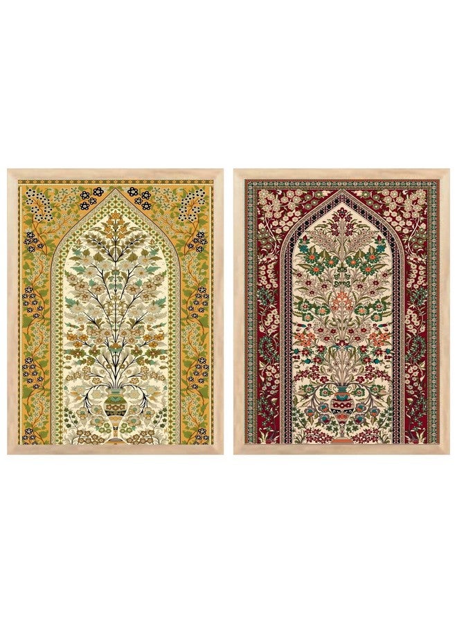 FramingoKart Madhubani Flower Art Premium Digital Paintings with Frame for Home Decoration - Painting for Living Room Bedroom Office - Painting for Wall Decoration - Pack of 2#Art12 - Image 1