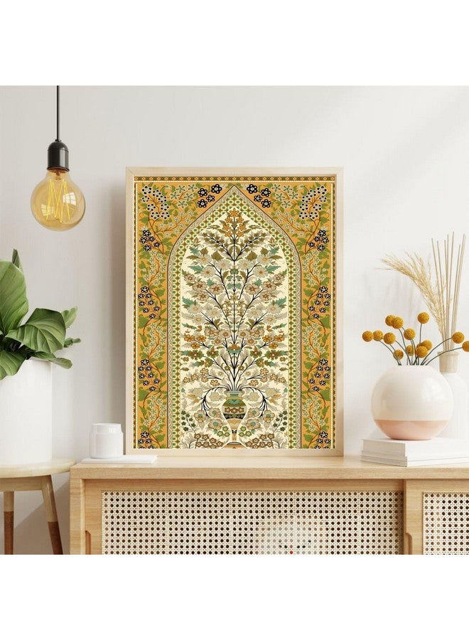 FramingoKart Madhubani Flower Art Premium Digital Paintings with Frame for Home Decoration - Painting for Living Room Bedroom Office - Painting for Wall Decoration - Pack of 2#Art12 - Image 3