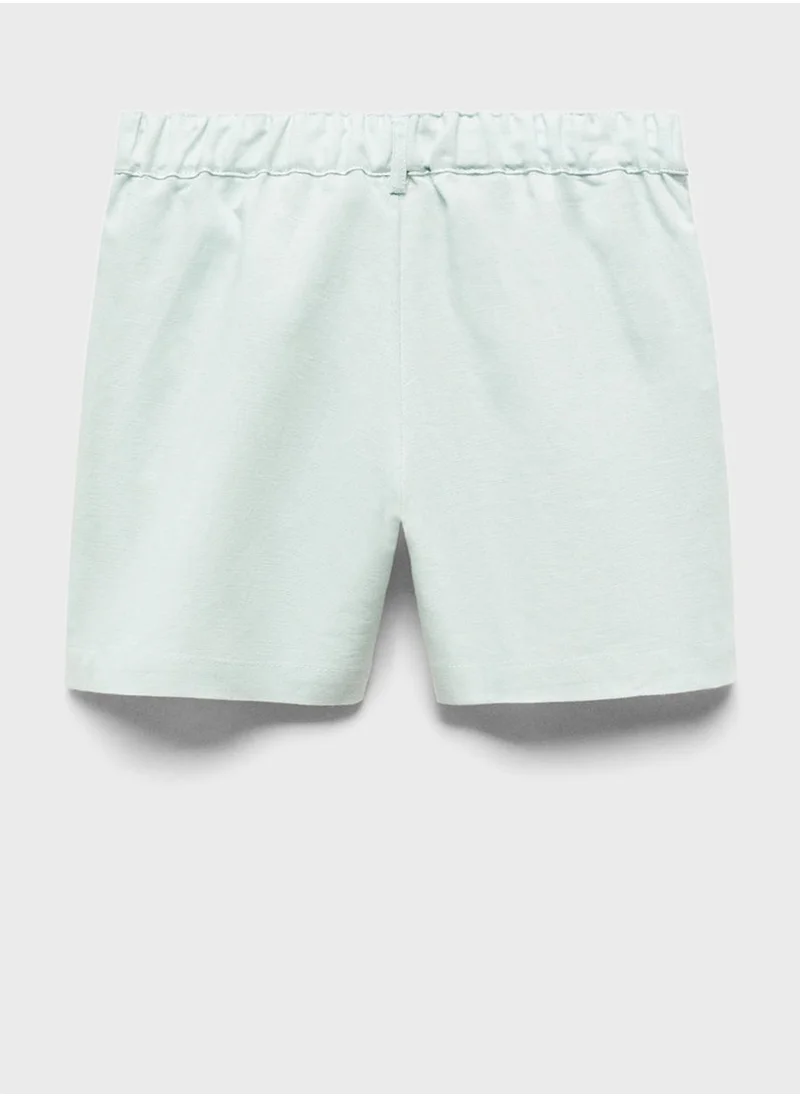 مانجو Kids Linen-Blend Bermuda Shorts