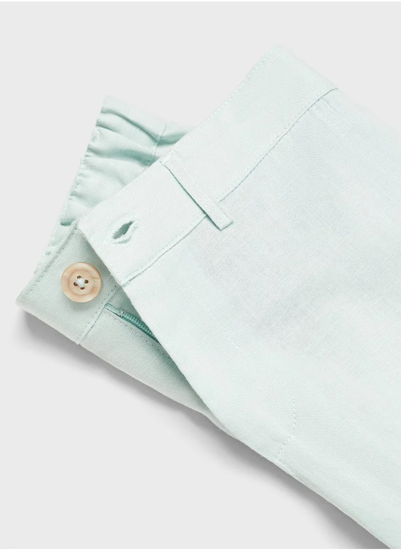 MANGO Kids Linen-Blend Bermuda Shorts