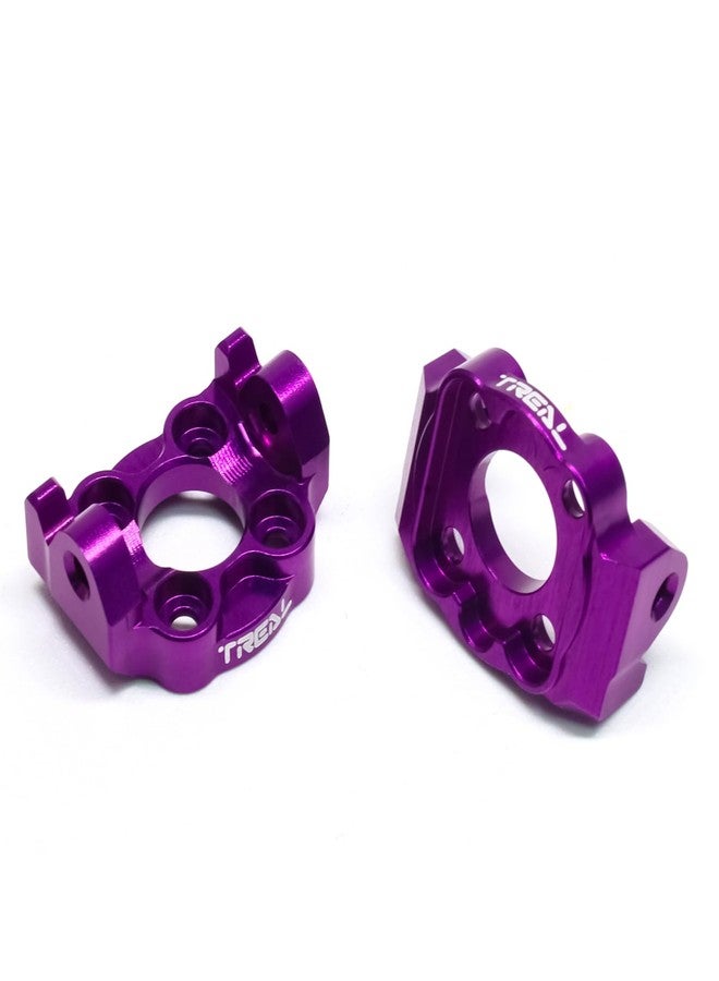 TREAL Aluminum 7075 Front C Hubs Spindle Carrier Set (L/R) 0 Degree for 1/18 Mini LMT(Purple) - Image 2