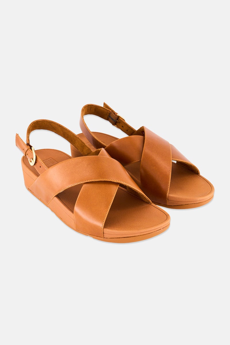 FitFlop Women Lulu Cross Adjustable Strap Sandal, Brown - Image 1