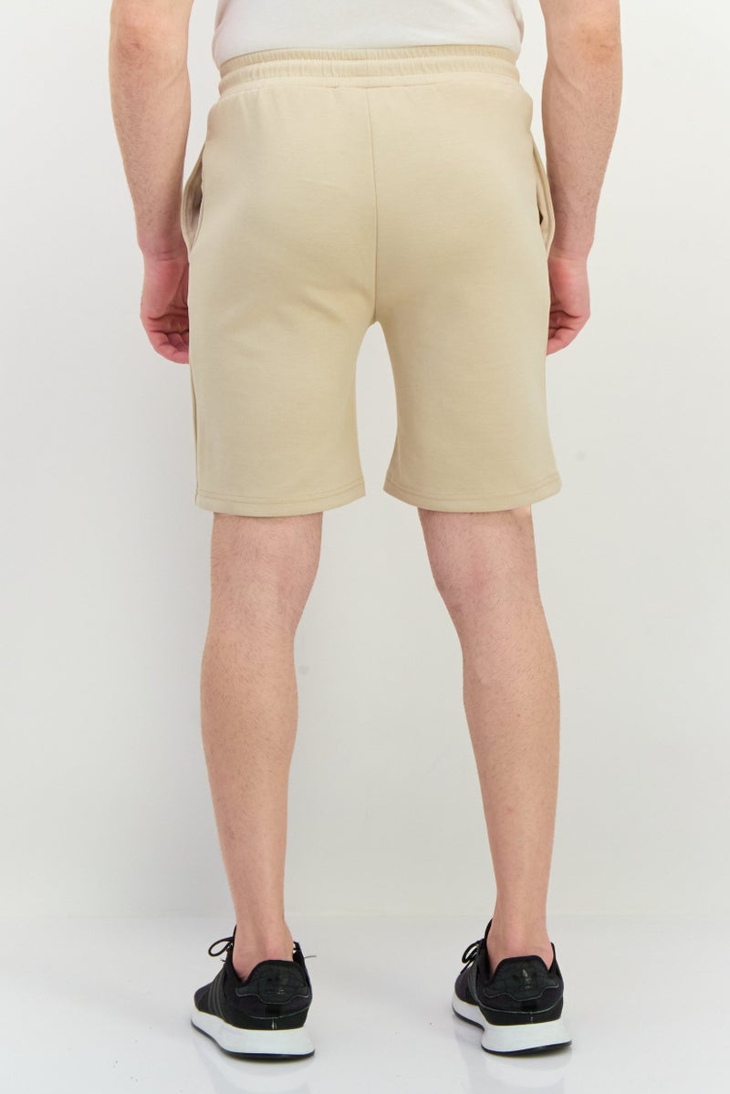 RBX Men Sportswear Fit Drawstring Outdoor Shorts, Beige - Image 3