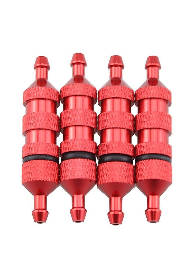 Maxmoral 4PCS RC Aluminum Nitro Fuel Filter Aluminum Nitro Fuel Filter Compatible with HSP 1/8 1/10 Nitro Car Buggy Truck, Red - Image 1