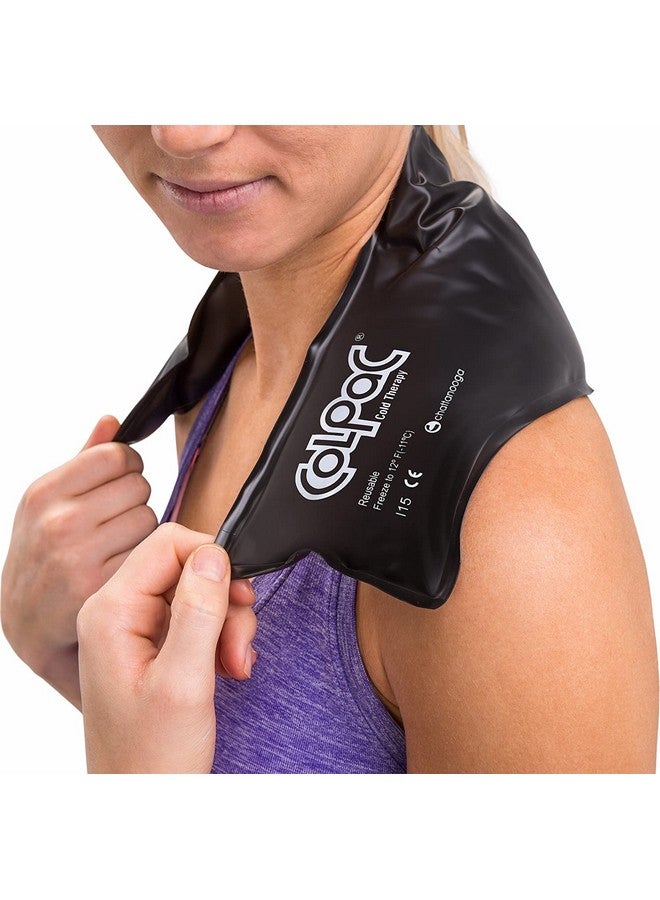 Chattanooga ColPac - Reusable Gel Ice Pack - Black Vinyl - Neck Contour - 21 inches - Cold Therapy - Knee, Arm, Elbow, Shoulder, Back - Aches, Swelling, Bruises, Sprains, Inflammation - Image 4