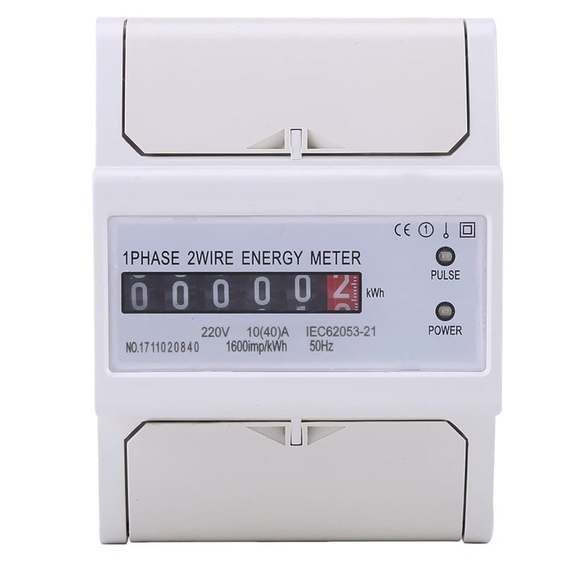Single Phase 2 Wire DIN Rail KWh Meter 10 40 A Anti Electromagnetic Interference - Image 1