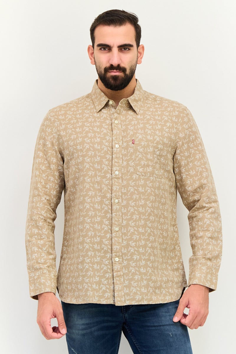 Levi's قمصان رجالية بأكمام طويلة بتصميم نحيف وطباعة شاملة، متعددة الألوان - Image 1