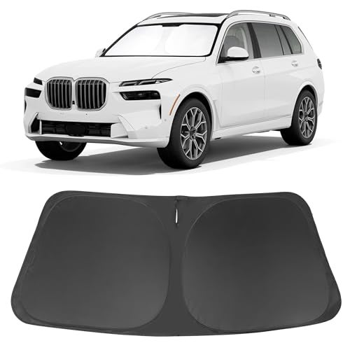 LHFLIVE Windshield Sun Shade Custom Fit for 2021 2022 2023 2024 2025 2026 BMW X7 30L xDrive40i Accessories Foldable Sunshade Sun Blocker Protect Car from Sun Rays Heat Damage Keep Car Cooler - Image 1