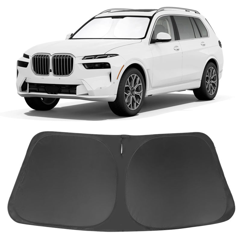 LHFLIVE Windshield Sun Shade Custom Fit for 2021 2022 2023 2024 2025 2026 BMW X7 30L xDrive40i Accessories Foldable Sunshade Sun Blocker Protect Car from Sun Rays Heat Damage Keep Car Cooler - Image 3