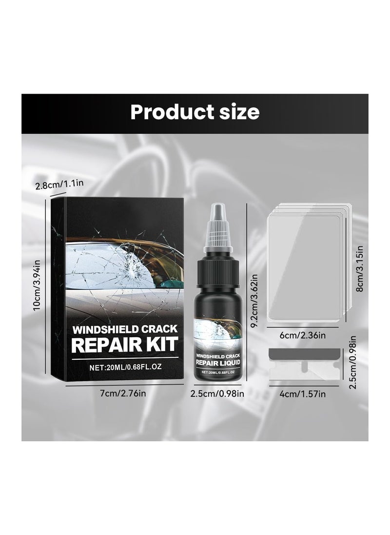Generic Upgrade Windshield Crack Repair Kit, Cracks Gone Glass Repair Kit, Windshield Crack Repair Fluid Window Automotive Windscreen Tool, Car Glass Repair Glue Scratch Chip Cracks Repair Kit (1 Set)  - Image 2