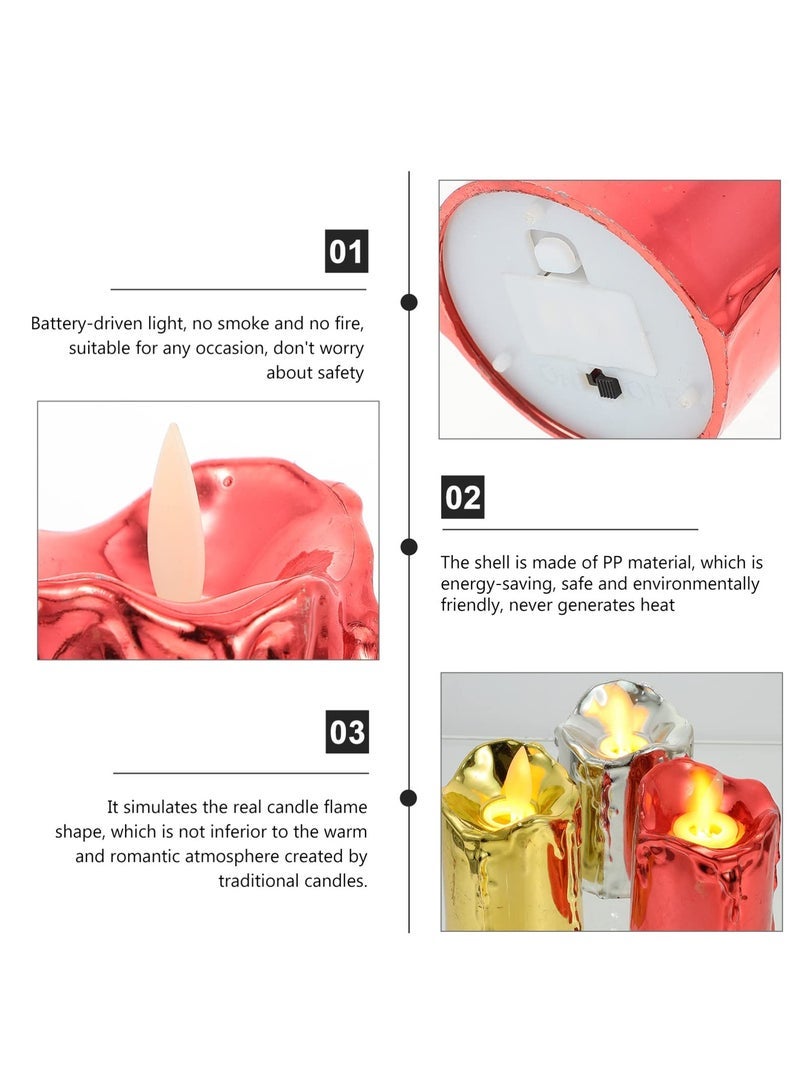 Captaintech LED Light Candles, Electronic Flickering Tea Candle Lights Decorative, Tea Candle Night Lamp for Home Wedding Birthday Party Holiday Decor Submersible Led Lights - Image 2