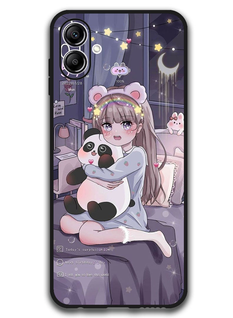 Theodor Protective Case Anti Scratch Shock Proof Bumper Cover For Samsung Galaxy A06 Girl with Teddy - Image 1