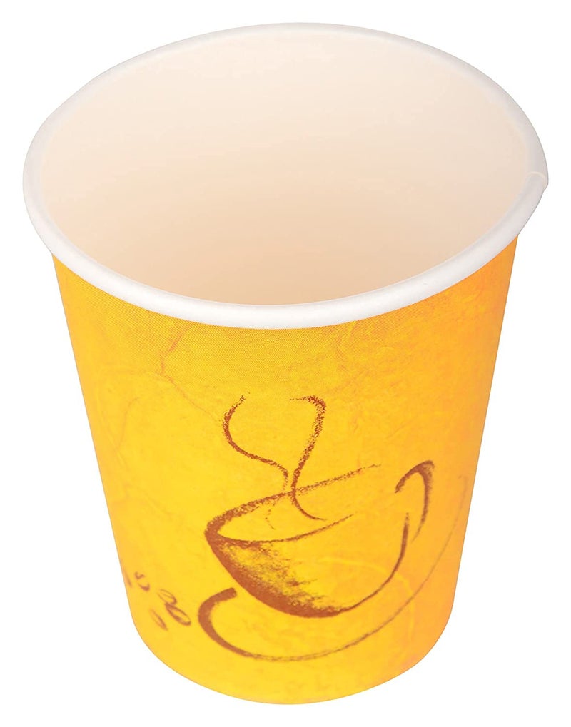 SANWALSA (250 ml,Yellow, 8 Oz- Pack of 50-Piece Paper Disposable Cup Ecofriendly, Safe & Hygienic for Juice,Coffee,Tea,Home,Office,Party & Wedding Events - Image 5