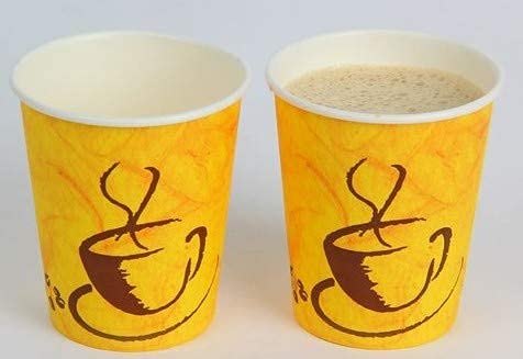 SANWALSA (250 ml,Yellow, 8 Oz- Pack of 50-Piece Paper Disposable Cup Ecofriendly, Safe & Hygienic for Juice,Coffee,Tea,Home,Office,Party & Wedding Events - Image 2