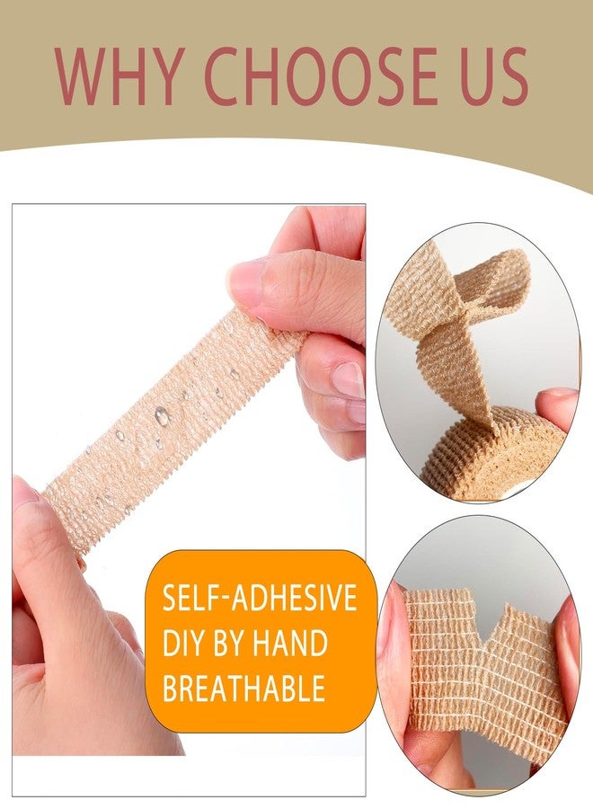 TRTYEF 12 Rolls Self Adhesive Bandage Wrap, Toe Bandages for Big Toe, Self-Adhesive Toe Covers & Protectors for Men and Women, Breathable Toe Guards for Ingrown Nails, Corns, and Running (12 Rolls) - Image 3