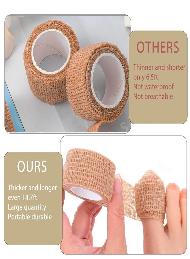 TRTYEF 12 Rolls Self Adhesive Bandage Wrap, Toe Bandages for Big Toe, Self-Adhesive Toe Covers & Protectors for Men and Women, Breathable Toe Guards for Ingrown Nails, Corns, and Running (12 Rolls) - Image 4