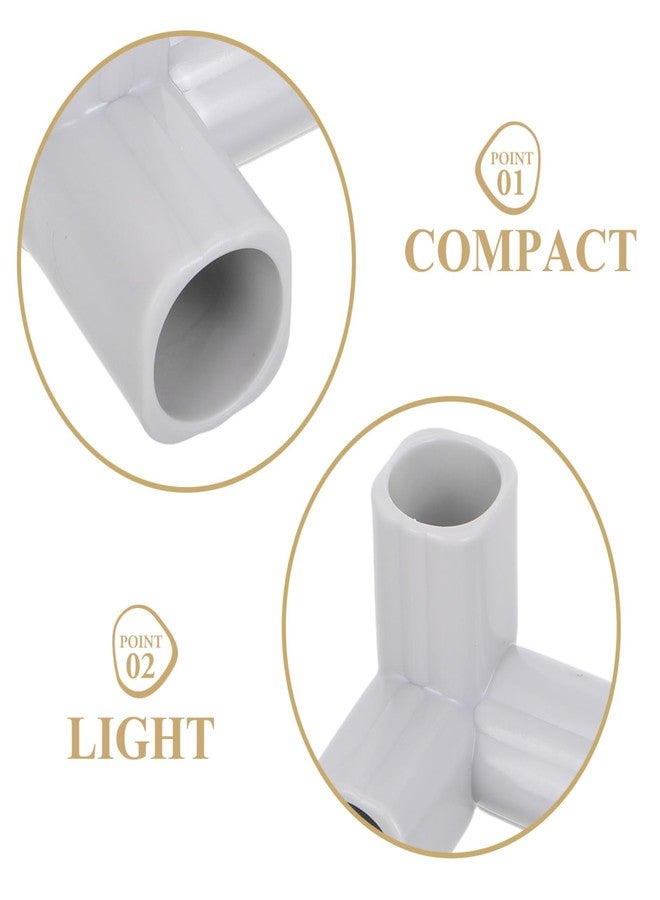 Hemoton ملحقات ملعب الأطفال هيموتون 4 قطع، موصلات على شكل T و3 طرق للاتصال لملعب الأطفال، قطع بلاستيكية رمادية فاتحة، 3.34 × 2.16 × 1.02 بوصة - Image 4