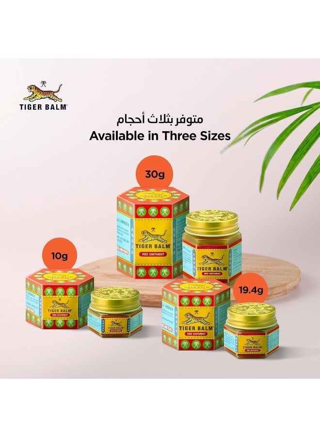 Tiger Balm Red Ointment – Herbal Pain Relief Rub for Sore Muscles, Joints, and Body Aches - Image 5
