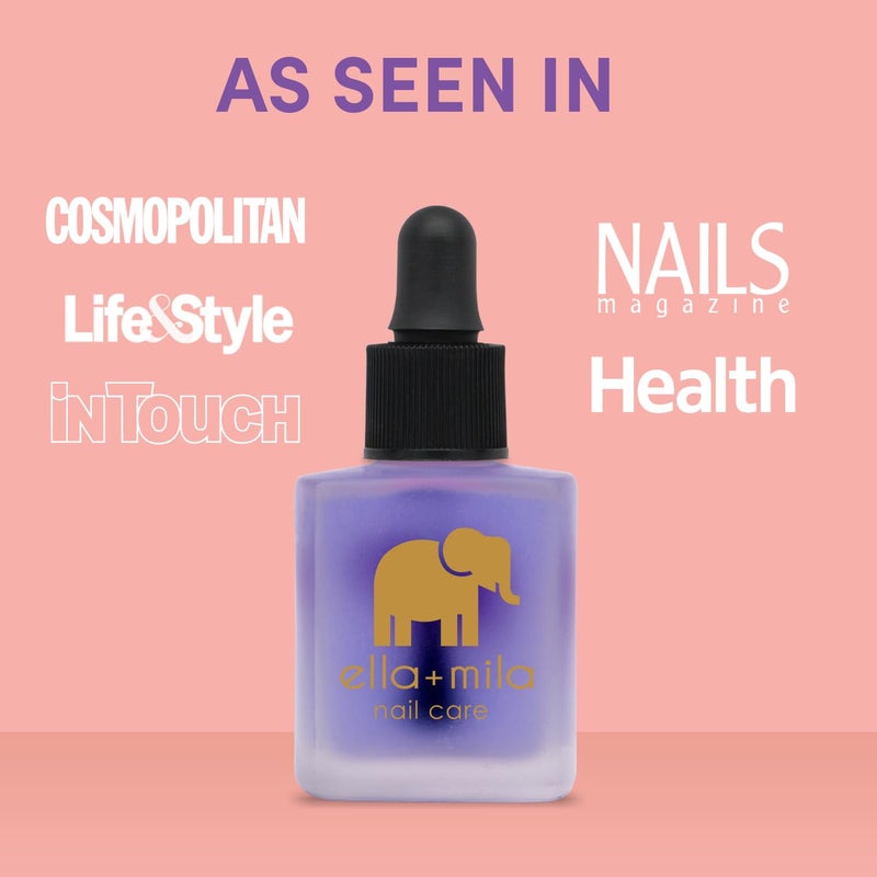 ella mila ella+mila Premium Cuticle Oil for Nail Growth - Fingernail Care Treatment with Lavender & Vitamin E - Strengthening Nail Oil for Damaged Fingernails - Natural Cuticle Moisturizer (0.45 fl oz) - Image 2
