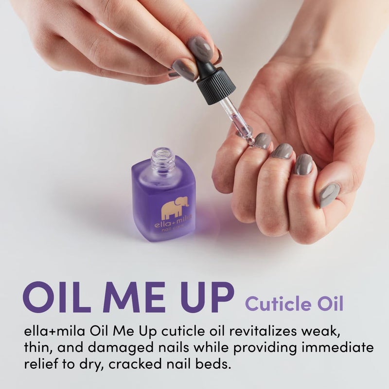 ella mila ella+mila Premium Cuticle Oil for Nail Growth - Fingernail Care Treatment with Lavender & Vitamin E - Strengthening Nail Oil for Damaged Fingernails - Natural Cuticle Moisturizer (0.45 fl oz) - Image 4