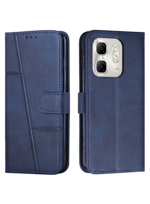 For Infinix Smart 9 Cover,Protective Infinix Smart 9 Case Premium Leather Wallet Case with Card Holder Kickstand Magnetic Closure Flip Folio Case Cover for Infinix Smart 9,Blue