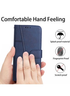 Generic For Infinix Smart 9 Cover,Protective Infinix Smart 9 Case Premium Leather Wallet Case with Card Holder Kickstand Magnetic Closure Flip Folio Case Cover for Infinix Smart 9,Blue  - Image 2