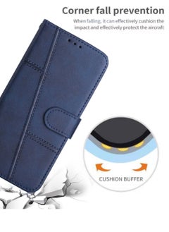 Generic For Infinix Smart 9 Cover,Protective Infinix Smart 9 Case Premium Leather Wallet Case with Card Holder Kickstand Magnetic Closure Flip Folio Case Cover for Infinix Smart 9,Blue  - Image 5
