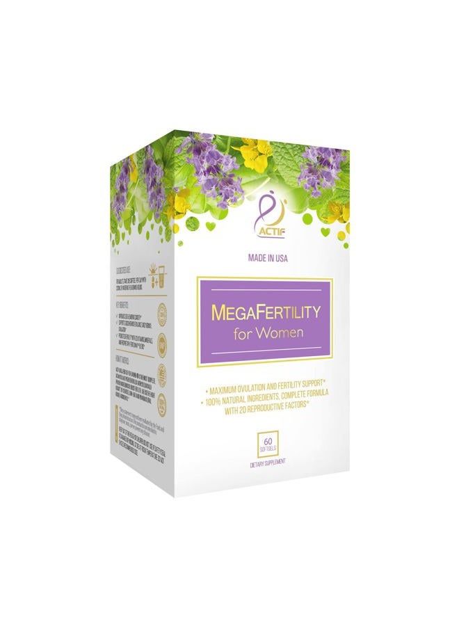 ACTIF FertilMax for Women - #1 Fertility Supplement and Ovulation Support, Maximum Strength, Clinically Proven - Non-GMO, Made in USA, 60 Count - Image 2