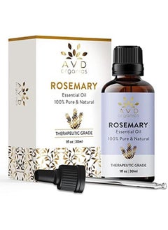 AVD Organics Rosemary Oil For Hair Growth 100 Percent Pure And Natural Therapeutic Grade Hair Oil For Scalp Nourishment And Hairfall Contorl 1 Fl. Oz  - Image 2