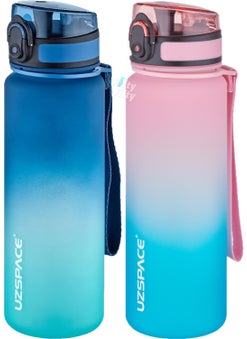 Set of 2 Tritan Water Bottles 500 ml Double Color Softtouch Ff Collection Tritan Water Bottle