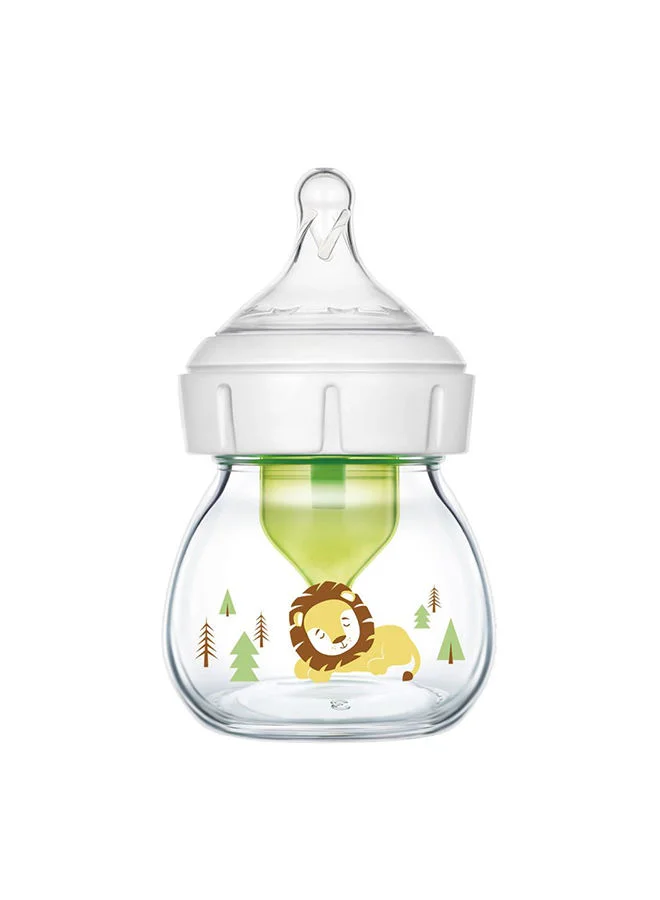 دكتور براونز Glass W-N Anti-Colic Options+ Bottle With Lion Deco With Preemie Nipple, 2 Oz/60 Ml, 1-Pack