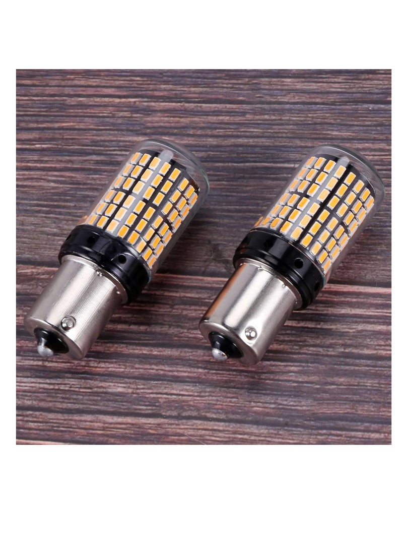 PY21W 144 SMD Yellow Turn Signal Light | 12V Bright 2800 LM LED Replacement for Automotive Indicator, Side Marker, Rear Light - Image 2