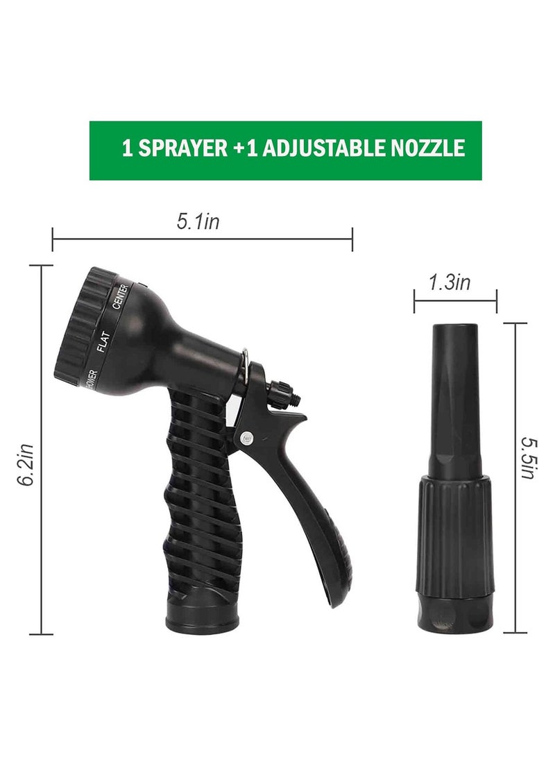 ارواق خرطوم حديقة بطول 50 قدم - خرطوم معدني مرن مع 10 فوهة وظائف، خالٍ من الالتواء، خفيف الوزن، متين، مقاوم للسحق، سهل اللف، خرطوم مقاوم للثقب للفناء - Image 4