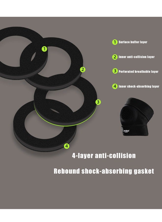 جينجبا سابورت عبوة واحدة من وسادات الركبة القابلة للتعديل للجري مع دعامة تثبيت - Image 3