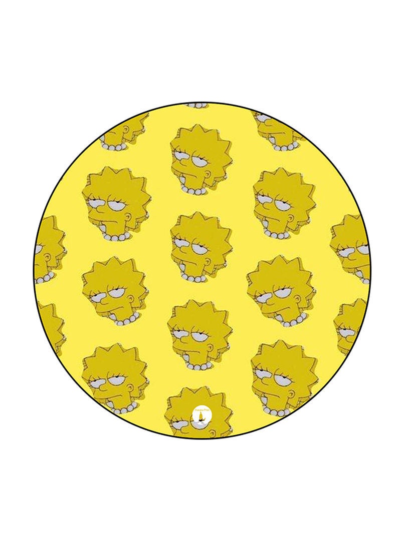 Simpsons Printed Mouse Pad Round  Multicolour
