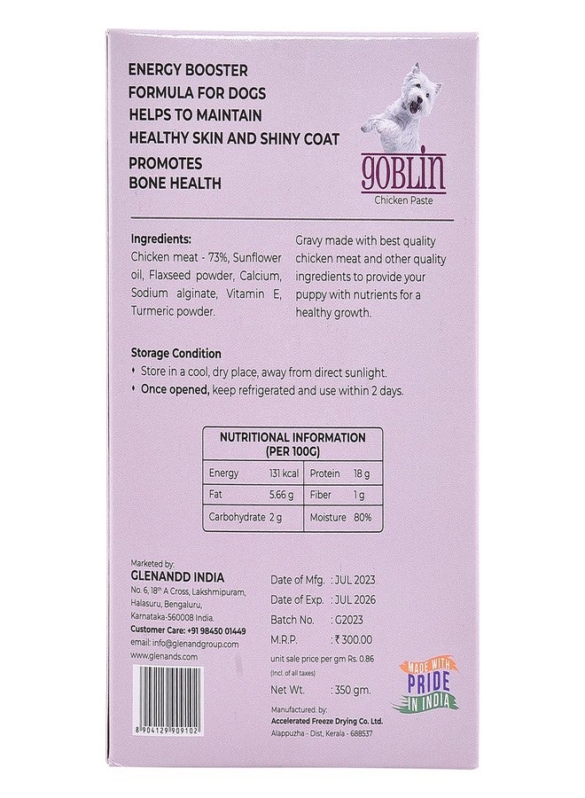 Glenand Goblin Chicken Paste for Puppy 70GM (Pack of 20) - Image 3