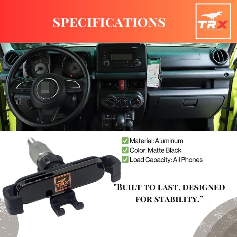  تي ار اكس اوتو حامل هاتف معدني بالبراغي من TRX AUTO لسيارة Suzuki Jimny 2018–2025 - Image 5