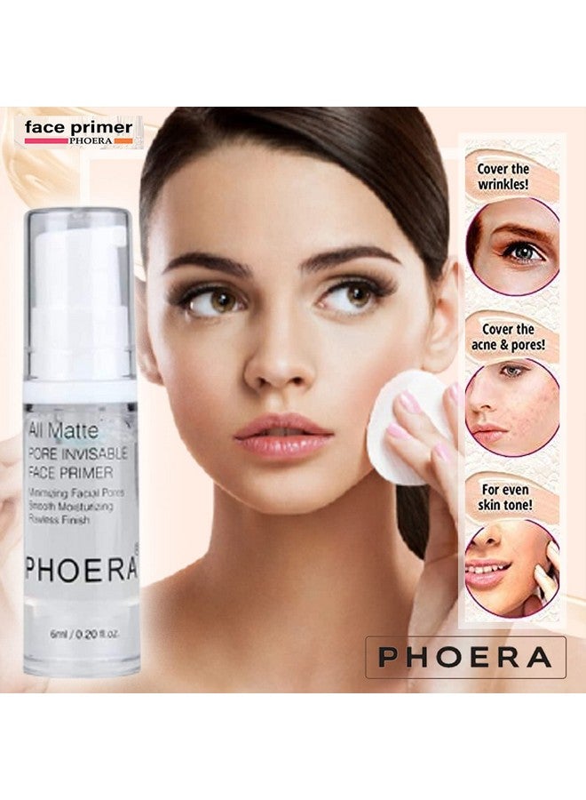 Glamza مجموعة مكياج بتغطية كاملة مع كريم أساس 2X (105 رملي و104 بيج فاتح) وجل برايمر وفرشاة تطبيق مجموعة مستحضرات تجميل كاملة للوجه للنساء - Image 5