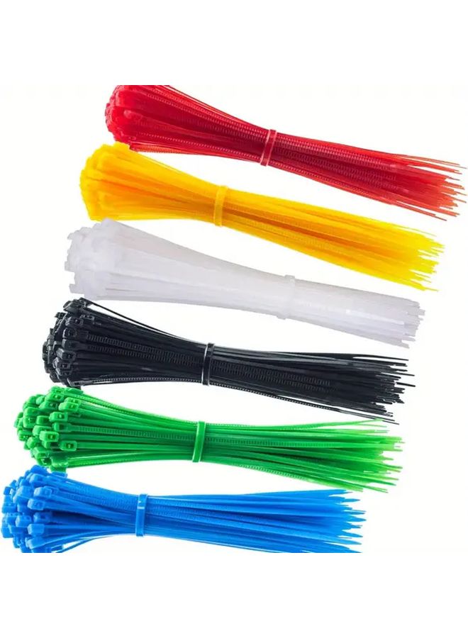 Multi Color 600 Pcs 8 Inch Nylon Cable Ties for Secure Cable Management - Image 1