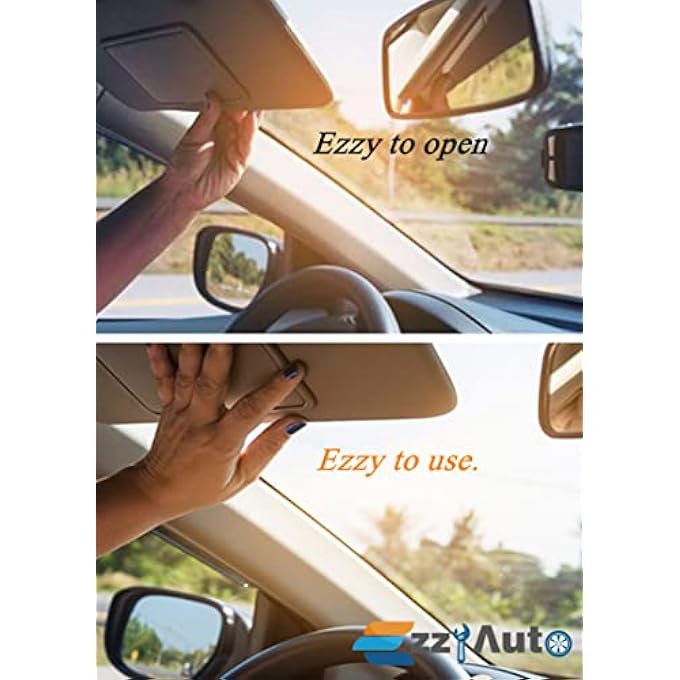 TJMR Tan Left Driver Side Sun Visor for CX-9 2010-2015 - Image 4